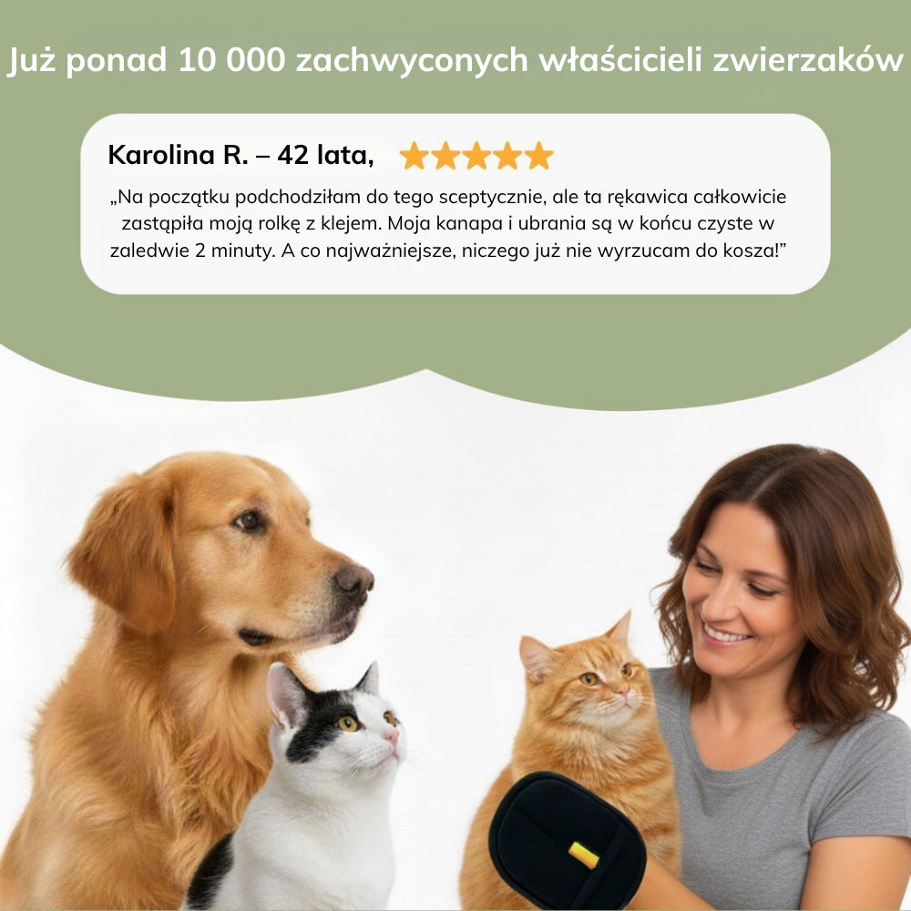 Rękawica do usuwania sierści