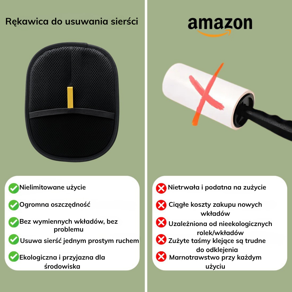 Rękawica do usuwania sierści