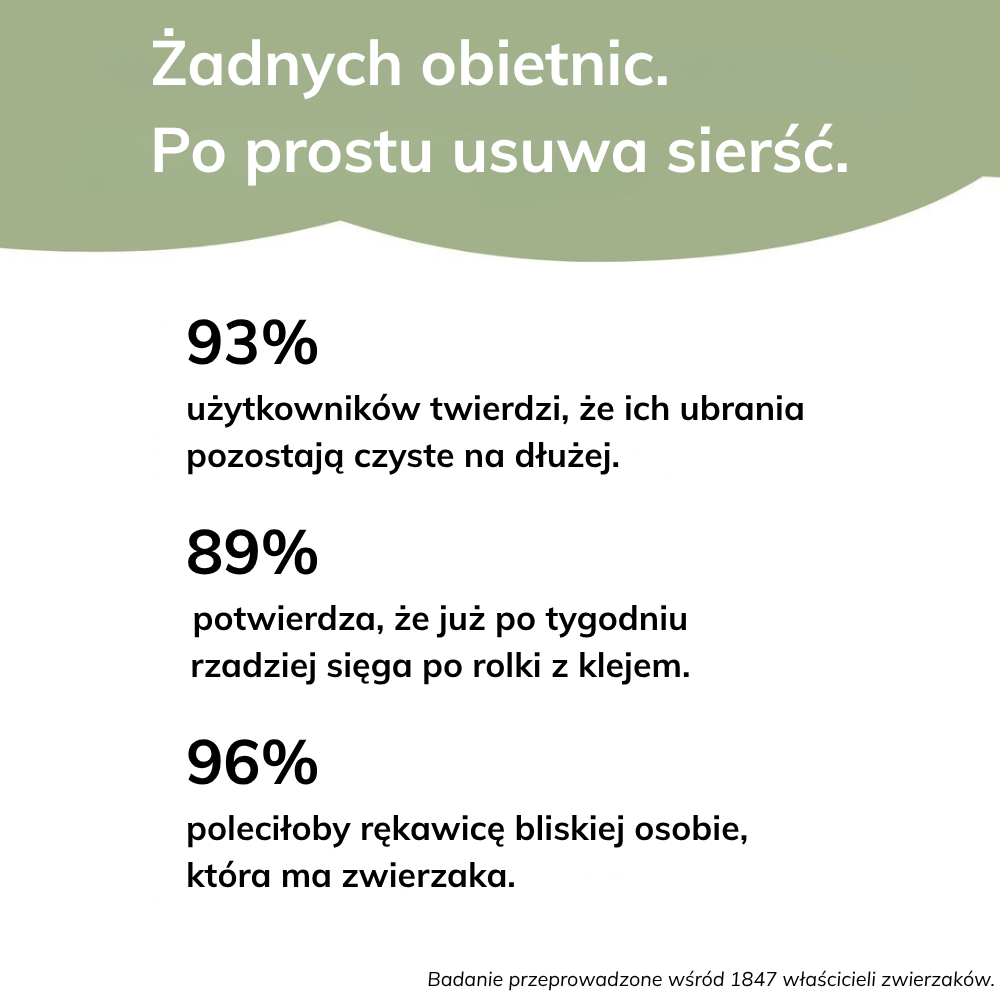 Rękawica do usuwania sierści